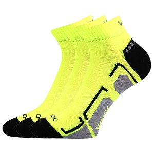 VOXX ponožky Flashik neónovo žlté 3 páry 35-38 EU 112850