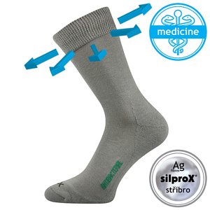 VOXX ponožky Zeus zdravie. svetlosivé 1 pár 35-38 EU 103897