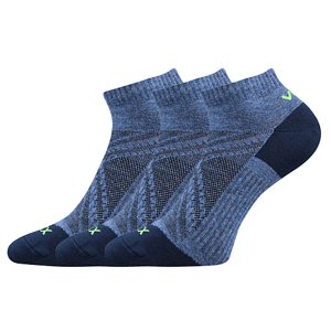 VOXX ponožky Rex 15 jeans melé 3 páry 35-38 EU 117276