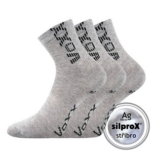 VOXX Adventurik ponožky svetlo šedé melírované 3 páry 30-34 EU 100038