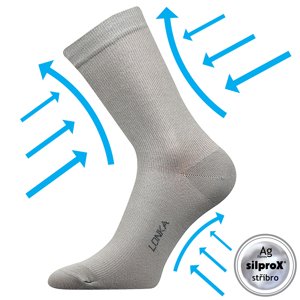 Kompresné ponožky LONKA Kooper svetlo šedé 1 pár 35-38 109198