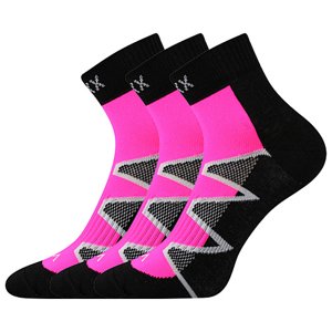VOXX ponožky Monsa čierno-ružové 3 páry 35-38 EU 113840