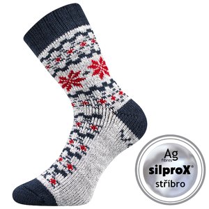 VOXX ponožky Trondelag light grey melé 1 pár 35-38 EU 117184