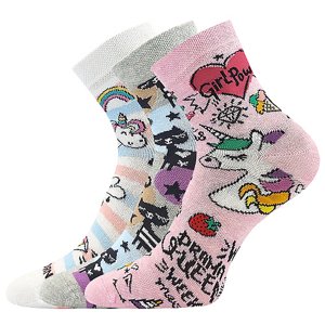 LONKA ponožky Dedotik mix F - dievča 3 páry 20-24 EU 118699