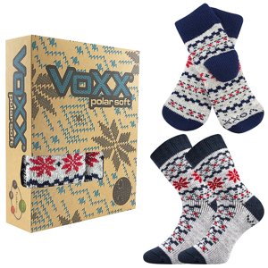 VOXX ponožky Trondelag set light grey melé 1 ks 35-38 EU 117517