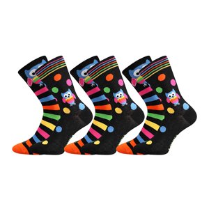 Ponožky LONKA Doble Solo 11/sova 3 páry 35-38 EU 117639