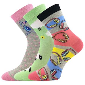BOMA ponožky 057-21-43 13/XIII mix D - dievča 3 páry 20-24 EU 118481