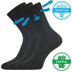 Ponožky LONKA Drbambik black 3 páry 35-38 EU 119273