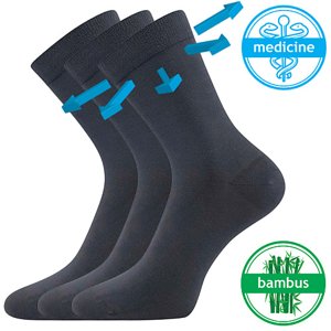 LONKA ponožky Drbambik tmavo šedé 3 páry 35-38 EU 119274
