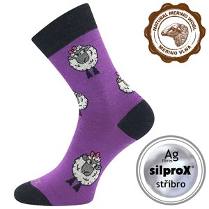 VOXX vlnené ponožky fialové 1 pár 35-38 EU 119475
