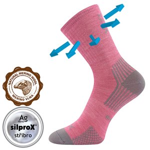 VOXX Ponožky Optimalik pink 3 páry 35-38 EU 119948