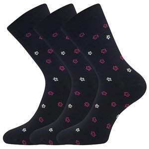 Ponožky LONKA Flowrana black 3 páry 35-38 EU 120094