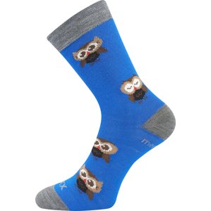 VOXX Ponožky sova modré 1 pár 30-34 EU 120180