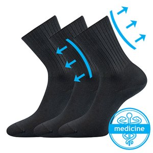 Ponožky BOMA Diarten tmavo šedé 3 páry 46-48 100608
