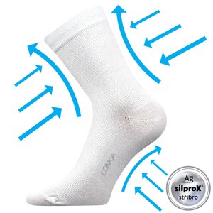 Kompresné ponožky LONKA Kooper white 1 pár 39-42 109201