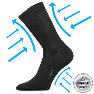 Kompresné ponožky LONKA Kooper čierne 1 pár 43-46 109206