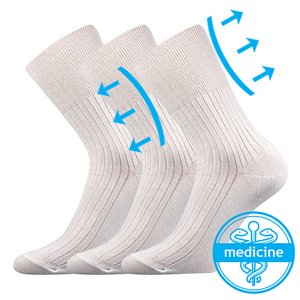 Zdravé ponožky BOMA. Biele 3 páry 38-39 102164