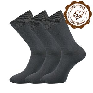 Ponožky LONKA Habin tmavo šedé 3 páry 43-45 101086