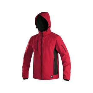 CXS DURHAM Pánska softshellová bunda červeno - čierna S 123007226092