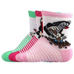 BOMA Krtkovské ponožky mix B - dievča 3 páry 18-20 112556