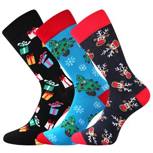 BOMA ponožky Vánoční mix C 3 pár 35-38 116901