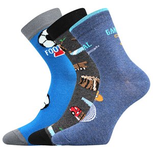 BOMA ponožky 057-21-43 11/XI mix B - kluk 3 pár 20-24 117358