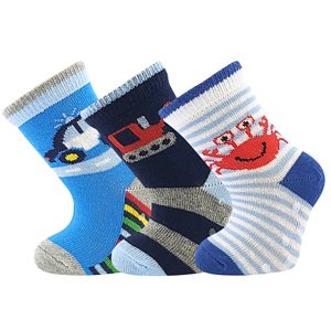 BOMA ponožky Filípek 02 ABS mix A - chlapec 3 páry 14-17 118229