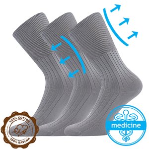 LONKA ponožky Zdravan grey 3 páry 43-45 118783