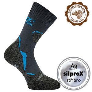 VOXX ponožky Dualix tmavo šedé 1 pár 35-38 109001