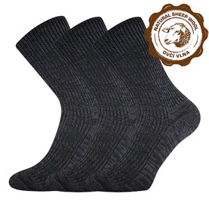 Ponožky BOMA Turnip čierny zvýrazňovač 3 páry 35-37 103351
