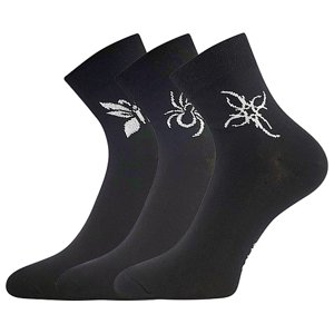 BOMA ponožky Tatoo mix-čierne 3 páry 35-38 102115