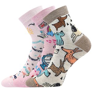 LONKA ponožky Dedotik mix D - dievča 3 páry 35-38 118712