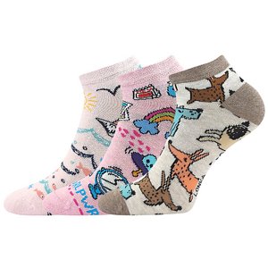 LONKA ponožky Dedonik mix D - dievča 3 páry 30-34 118717