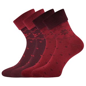 Ponožky LONKA® Frotana červené víno 2 páry 35-38 117863
