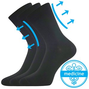 Ponožky LONKA Drmedik black 3 páry 35-38 119252