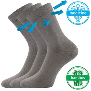LONKA ponožky Drbambik sivé 3 páry 35-38 119275