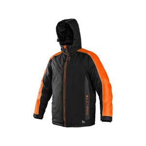 CXS BRIGHTON Pánska bunda zimná - čierno/oranžová 3XL 121007880397