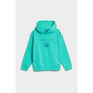 MIKINA GANT D2. CONTRAST SHIELD RELAXED HOODIE zelená 170