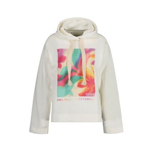 MIKINA GANT RELAXED FLORAL GRAPHIC HOODIE biela L