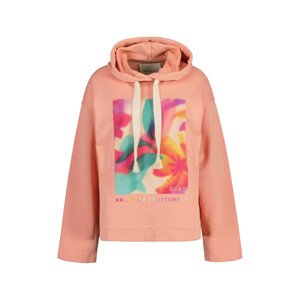 MIKINA GANT RELAXED FLORAL GRAPHIC HOODIE oranžová XS