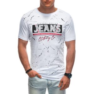 Biele tričko s nápisom JEANS S1937