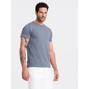 Modré denim bavlnené tričko V7 TSBS-0146