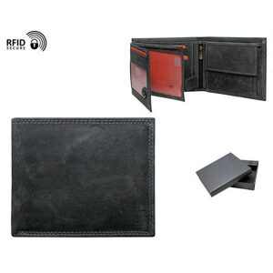 Kožená peňaženka v čiernej farbe RFID