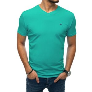 Štýlové tričko v zelenej farbe s V-výstrihom