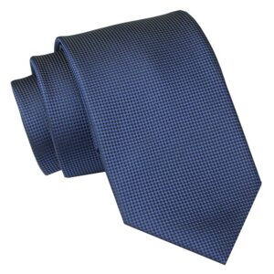 Elegantná tmavomodrá kravata s jemnou textúrou