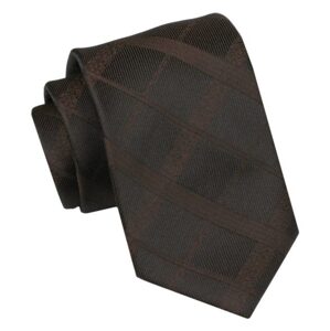 Klasická hnedá pánska kravata Alties