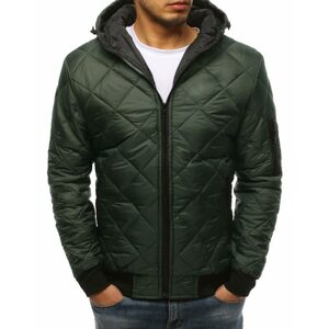 Pohodlná bunda s kapucňou zelená