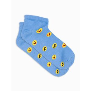 Veselé svetlo modré ponožky Smile U177