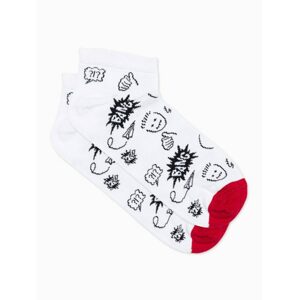 Veselé biele ponožky Bang U177