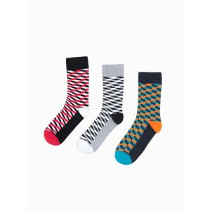 Štýlový mix vzorovaných ponožiek U242-V2 (3 ks)